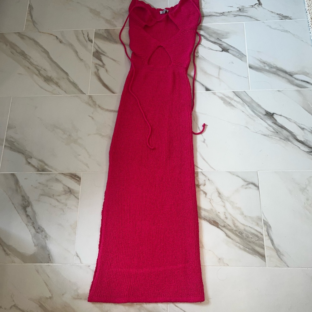 “Beginning Boutique” pink dress
